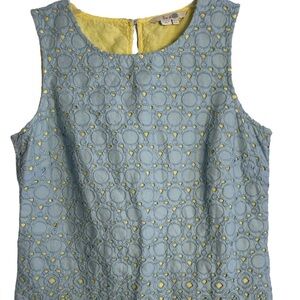 Boden Miranda Eyelet Pastel Blue Sleeveless Top 
Size 8